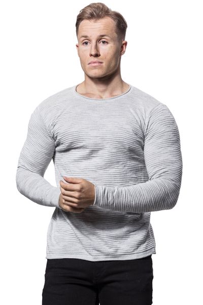 Structured  Gray Light Knit Carisma
