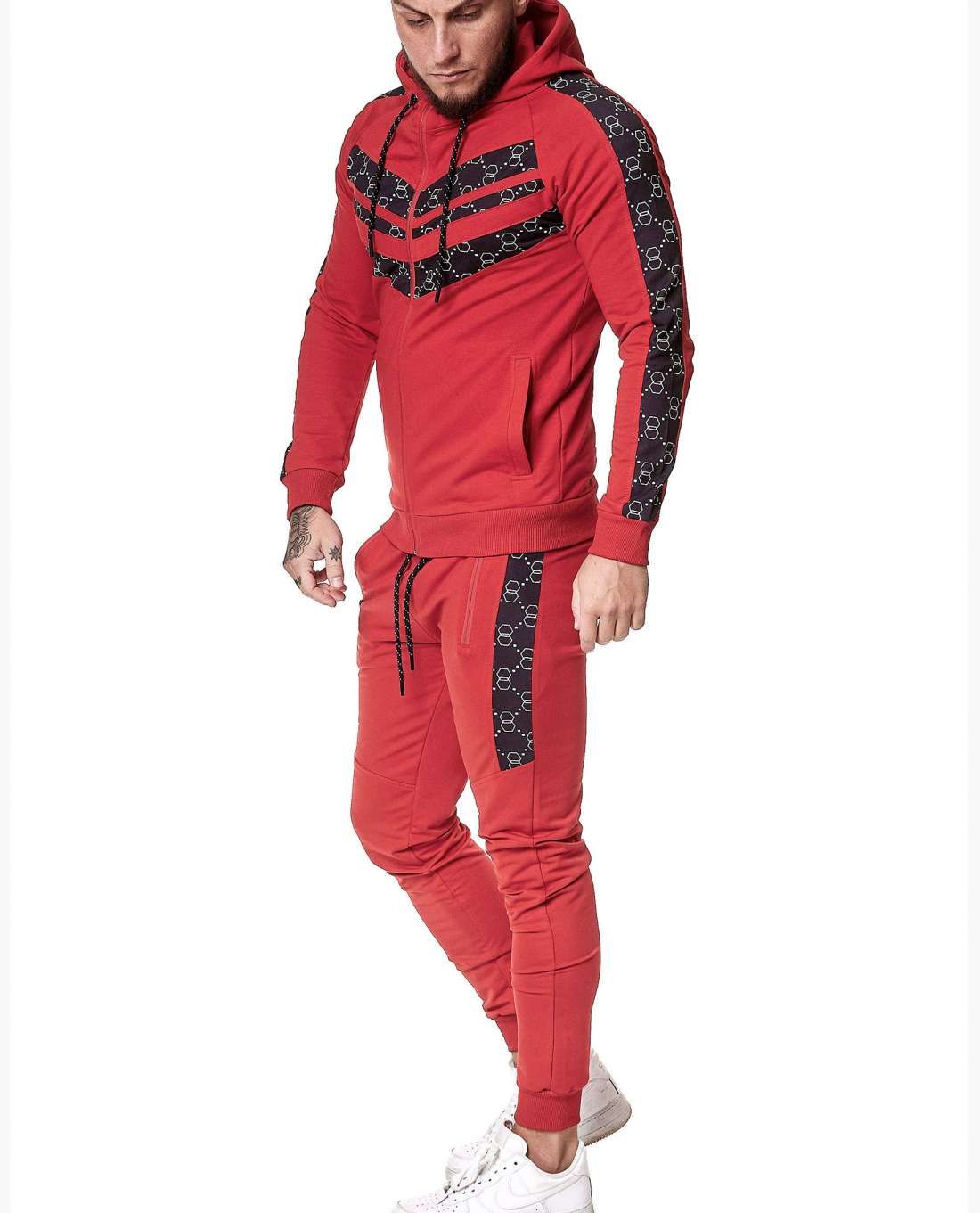 Hoodie And Pants Set Red 2 Pieces Jerone